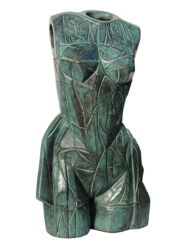 Bronze with verdigris patina